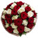 bouquet of red and white roses. Finland